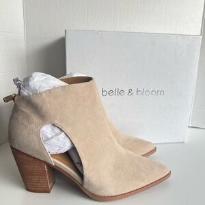 Belle & Bloom Midnight Special Suede Ankle Boot - Sand. Size: 10 US. NIB